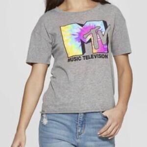 MTV Graphic Logo Short Sleeve Tee Tie Dye Large